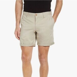NWT Open Edit 34 Grey Sphere (tan) men’s stretch cotton skinny chino shorts